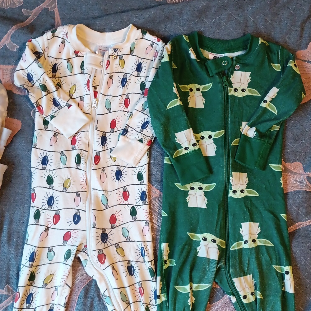 Two zip up pajamas